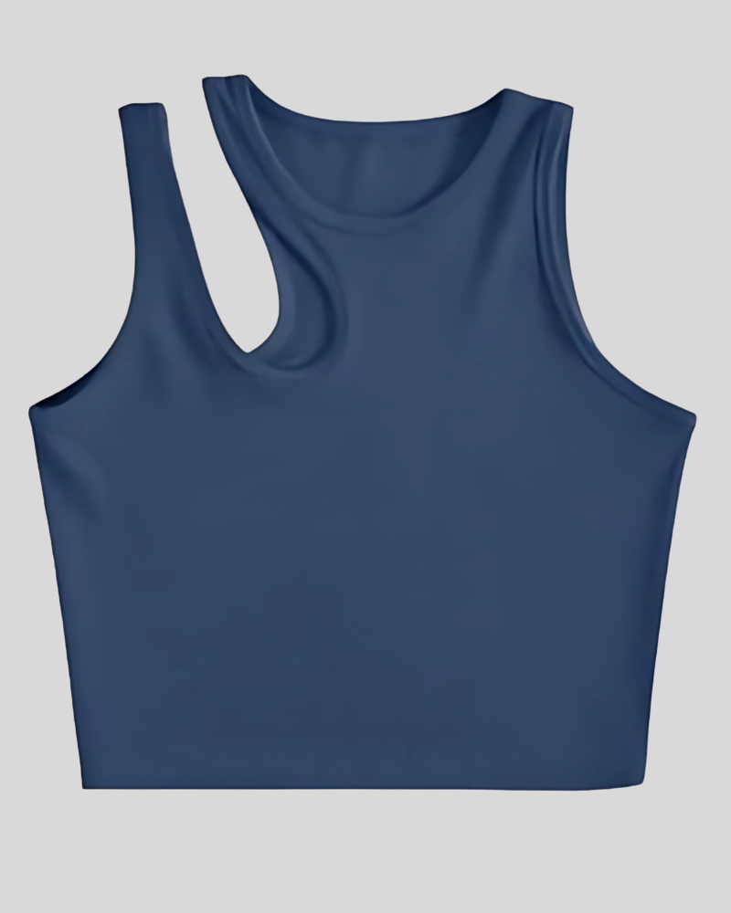 Cut-Out Asymmetrical Crop Top